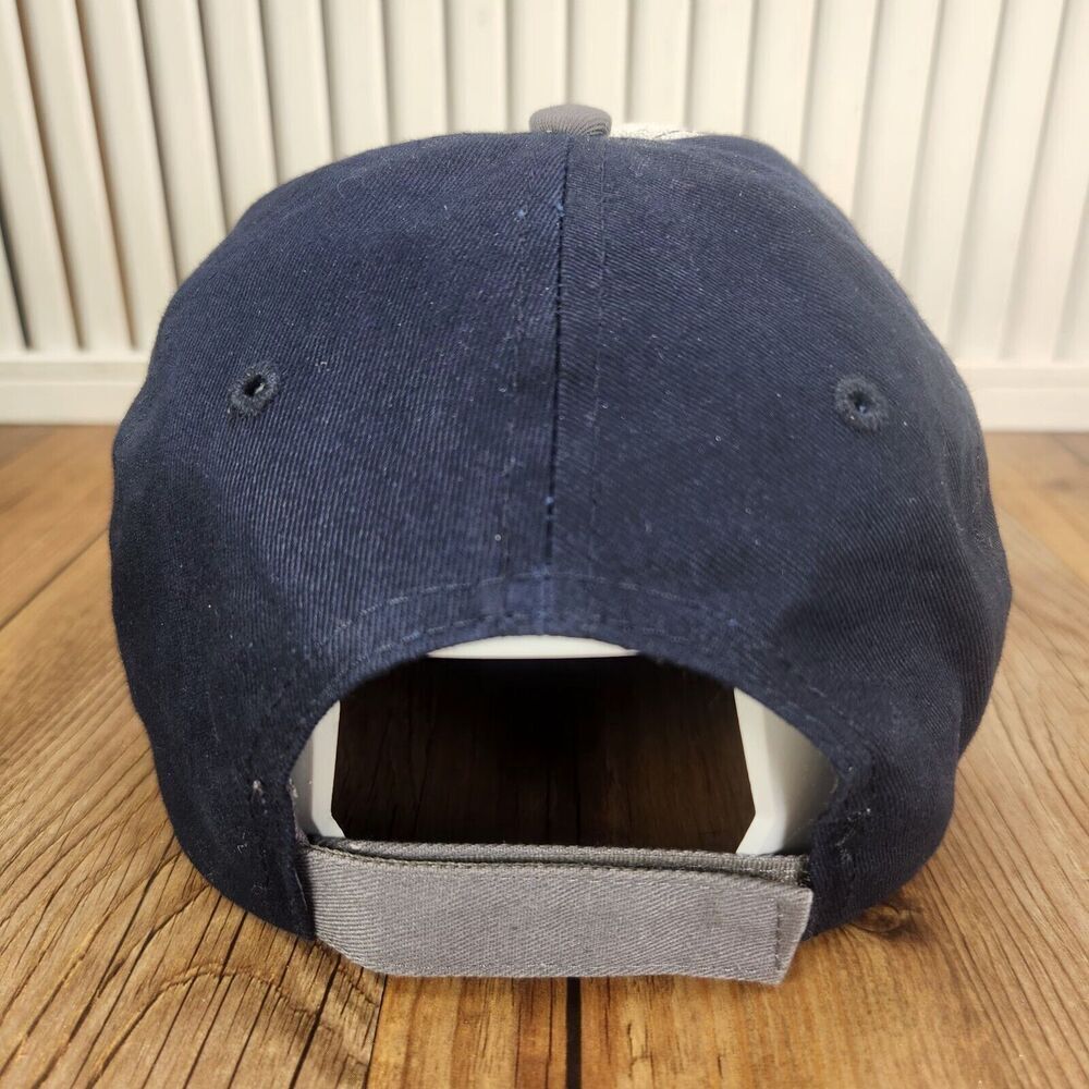 Anheuser-Busch Bud Light Distressed Strapback Hat Cap Blue White Bottle Opener - Picture 5 of 11